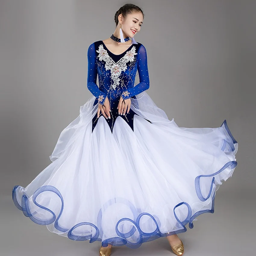 

Standard Ballroom Competition Dresses Dancing Performance Costumes Top Grade Evening Party Waltz Tango Jazz Outfits