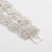 YFJEWE, стразы серебряного цвета, свадебные браслеты для помолвки, свадебные ювелирные изделия, Необычные хрустальные браслеты с подвесками для женщин, B169