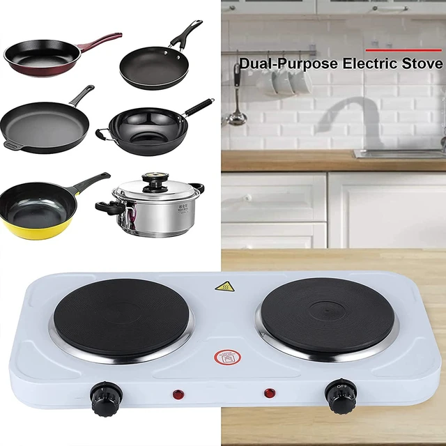 2000W Electric Double /Single Burner Hot Plate Stove Cooker 5 Level  Temperatures