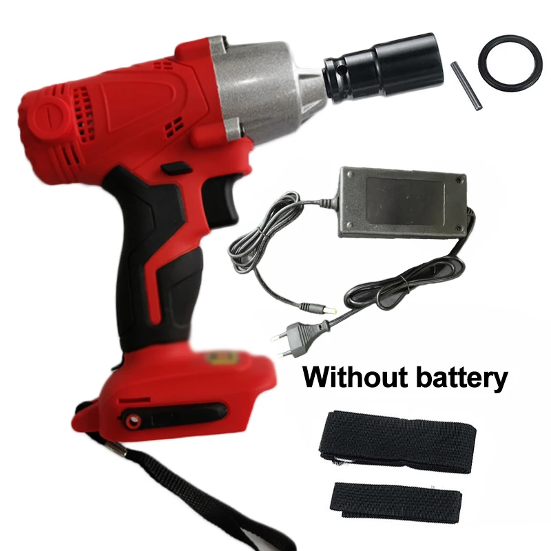 

1pcs Rechargeable Electric Wrench Cordless Impact Wrench LED Light with Charger Durable DC high quality