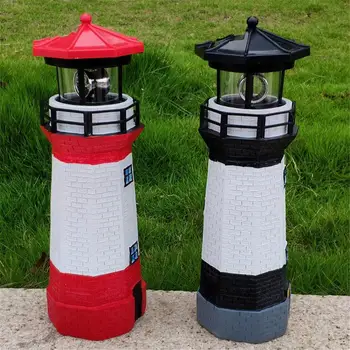 

Solar Rotating Lighthouse LED Waterproof Outdoor Sensor Light High-brightness LED Lamp Beads Garden Landscape Decoration Lamp