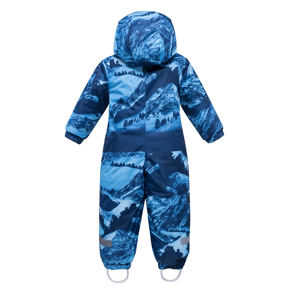 VALIANLY Kids Boys Snowsuit Winter Kids Ski Sets One-piece Hooded Waterproof Windproof Children Jumpsuit Outwear Snowboard