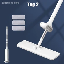 Squeeze mop microfibra mop almofada 360 rotatable livre mão lavagem chão mop doméstico magia plana limpeza ferramenta piso molhado uso seco