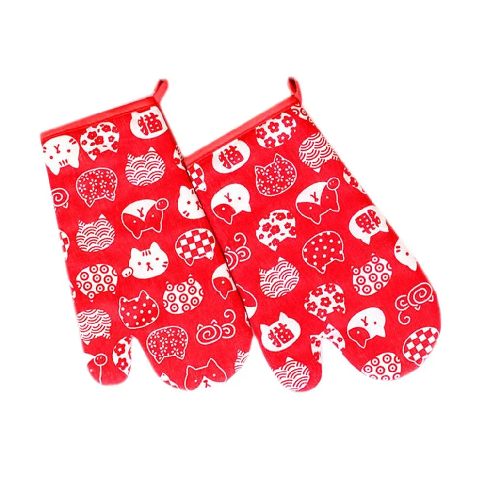 

2 Pcs Anti-scald Microwave Oven Gloves Bakery Cooking Oven Mitts Insulation Glove Non-slip Baking Gloves Kitchen Tool Accessory