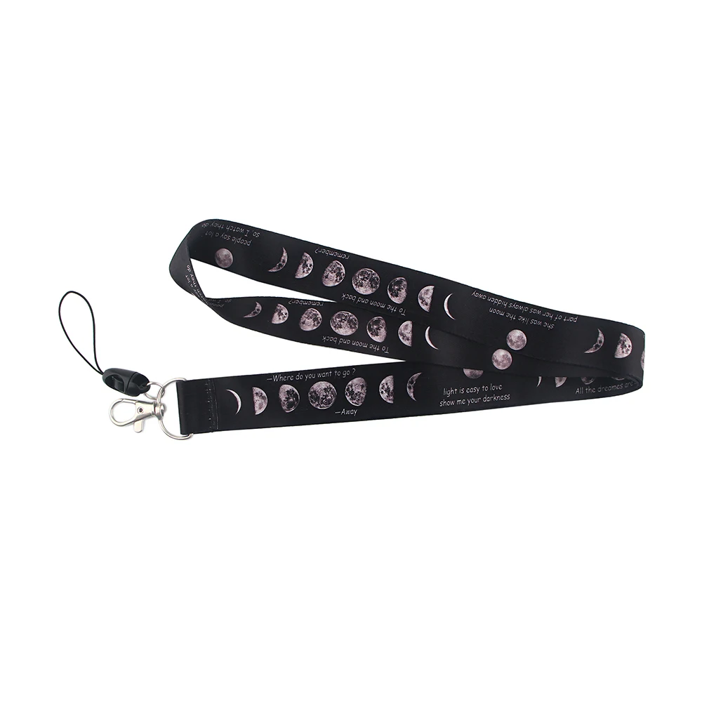 Ransitute R1307 Lunar Eclipse Creative Badge ID Lanyards Mobile Phone Rope Key Lanyard Neck Straps Accessories |