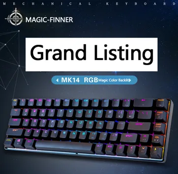 

68-Key Mechanical Keyboard RGB Backlit Wired Gaming Keyboard Extra-Thin & Light