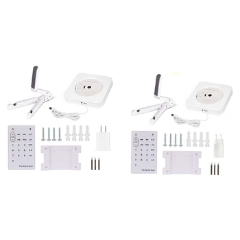 

CD Player Wall Mounted Bluetooth FM Radio USB MP3 with Remote Control Built-in HiFi Speaker