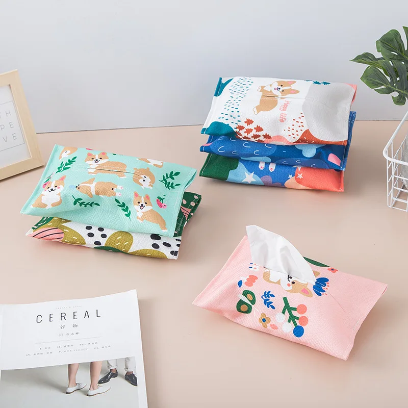 

Removable Cotton Linen zhi jin dai Paper Towel Storage Bag