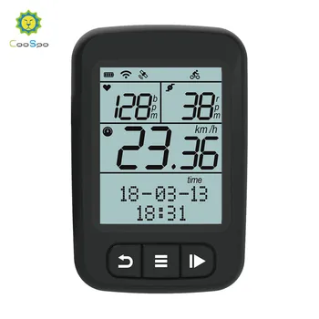 

Coospo Wireless Bike Computer Stopwatch GPS Cycling Computers Bluetooth 4.0/ANT+ Bicycle Speedometer Odometer IPX7 Waterproof