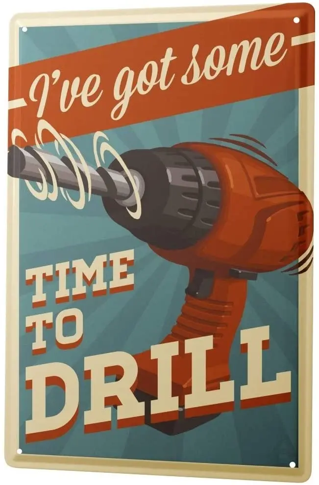 

SINCE 2004 Tin Sign Metal Plate Decorative Sign Home Decor Plaques Retro Drilling Machine