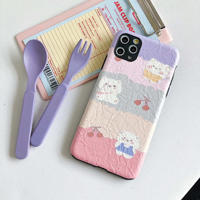 Складной текстурный чехол s для huawei P20 P30 Lite Mate20 30 Pro мягкий чехол с милым медведем кроликом для Honor 10 8X9X20 Pro V20 Nova 3 4 5 5i