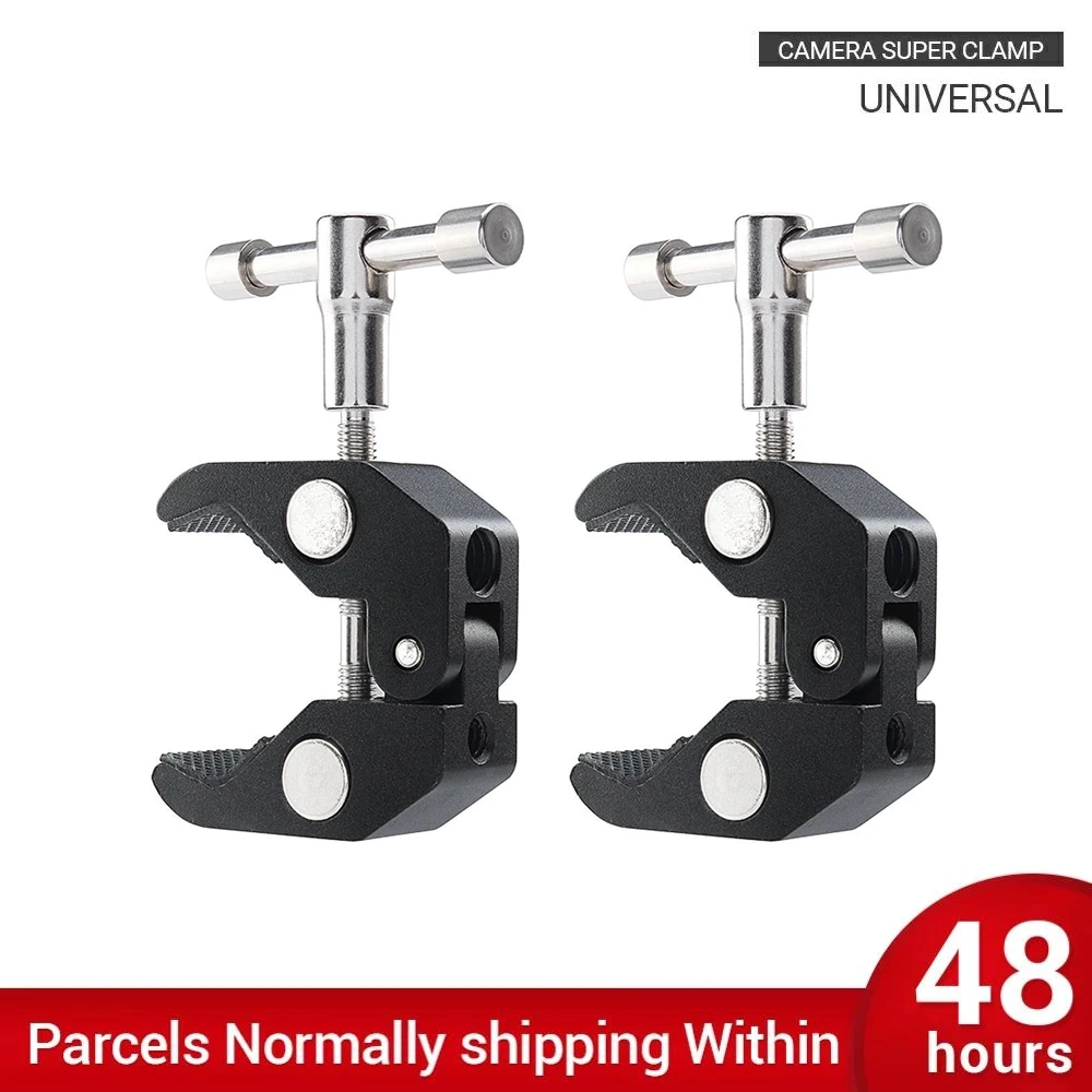 2 PACK Aluminum Alloy Super Crab Clamp for DSLR Rig LCD Monitor Studio LED Light Flash Tripod Magic Arm Camera | Электроника