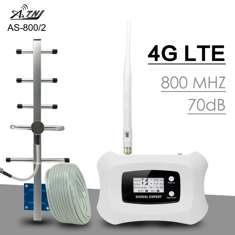 70dB 4G LTE 800 band 20 сотовая связь усилитель сигнала мобильный телефон ретранслятор AGC
