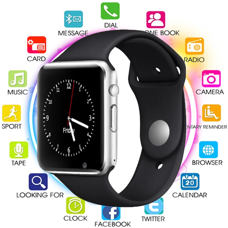 

Smart Watch Men for Android Phone Apple Watch Support 2G Sim TF Card 0.3MP Camera Bluetooth Smartwatch Women Kids Reloje Watch