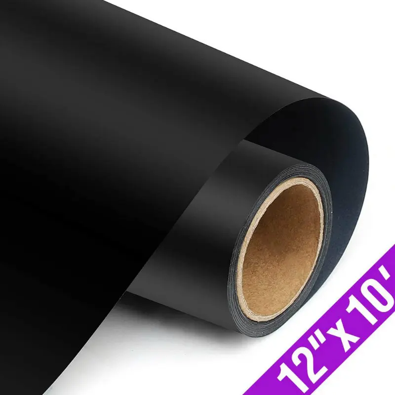 Fast delivery of 1 roll of 12 "x10 '/ 30cmx300cm vinyl heat transfer iron on DIY clothing film Circut silhouette paper art
