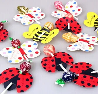 

Cute Little Animal Lollipop Decorative Paper Card Handmade DIY Lollipop Decorative Card 50