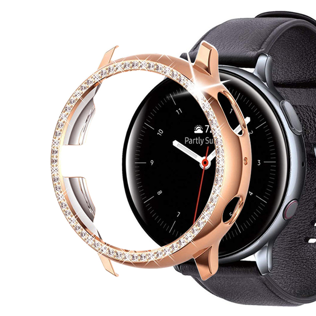 Diamond Case For Samsung Galaxy Watch Active 2 40mm 44mm Bumper Protective cover For Active 1 Smart Watch Accessories