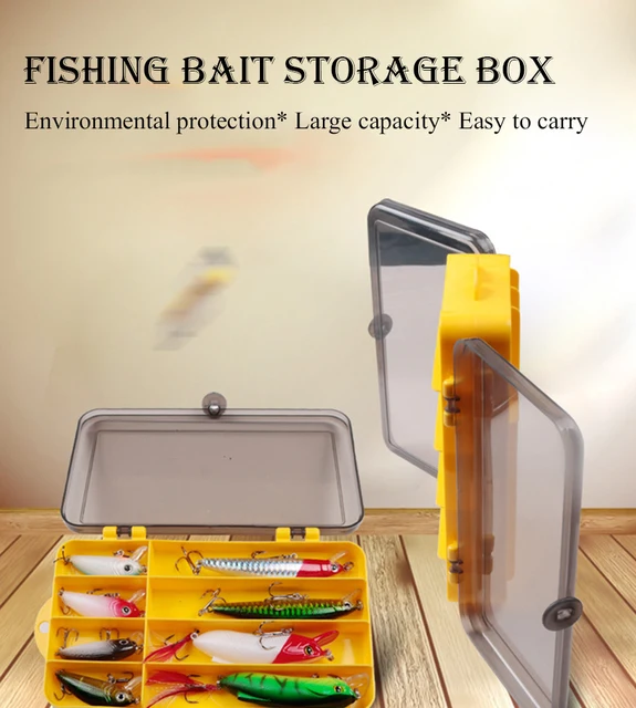 Двусторонняя пластиковая коробка для рыболовных снастей с 8
