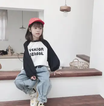 

2020 new arrival baby girls boys patchwork t-shirt spring fashion kids girls top tees 1-6t