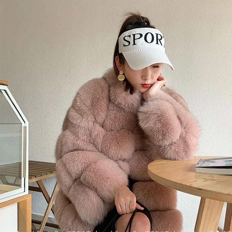 as photo EIFURKOP, новинка, шуба из натурального Лисьего меха, Женская импортная куртка из натурального Лисьего меха, Модная стильная куртка с длинными рукавами - Цвет: as photo