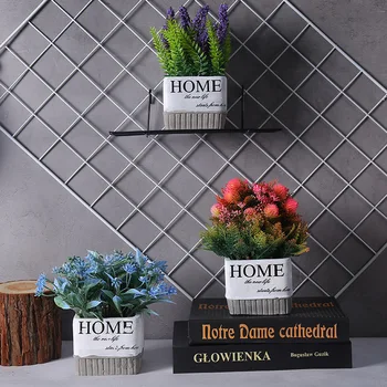 

Northern European-Style Retro Creative Home Square Cement Square Pots Simulation Pot Plant Cake Clothing Store Coffee Shop Resta