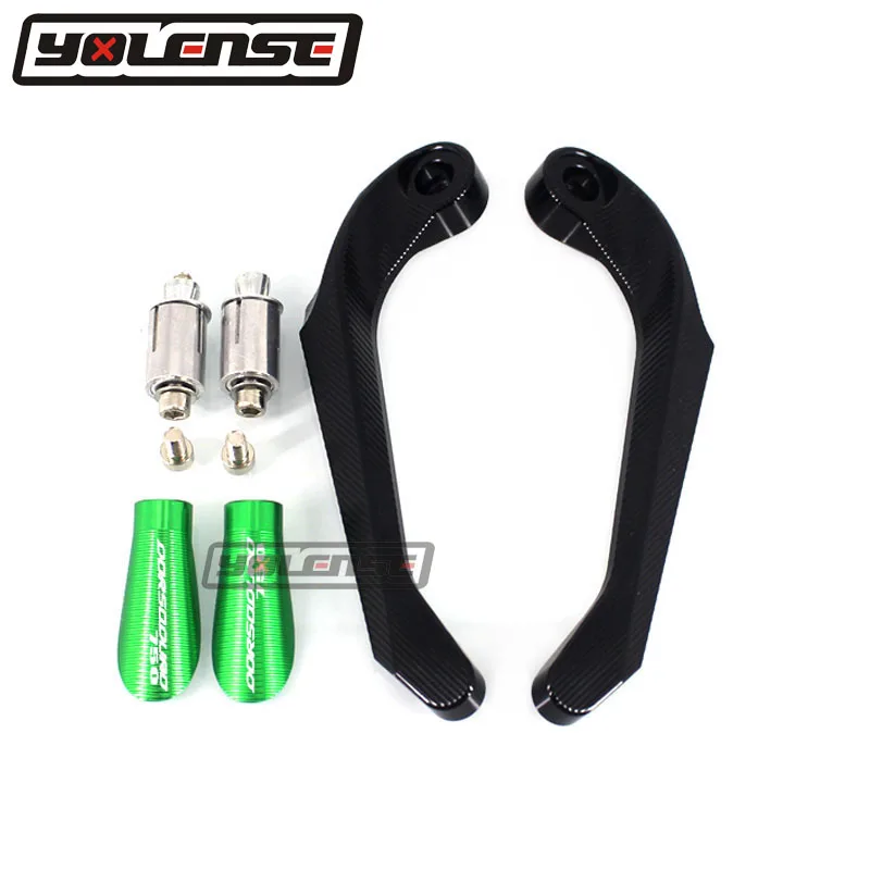 Для Aprilia SHIVER/GT 750 DORSODURO 750 2008- мотоциклетные 7/" 22 мм ручки на руль тормоза рычаги сцепления защита - Цвет: Green