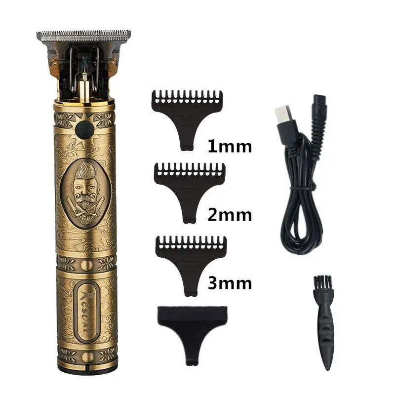 Barber Shop Hair Clipper Professional Hair Trimmer Rechargeable Electric Trimmer Men Engraving Metal USB Charging Hair Clipper