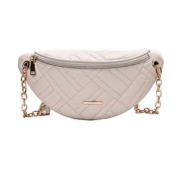 

Small Simple Waist Packs for Women New Summer Chest Bags Female Fashion Phone Purses Chain Solid Ladies' Travel Belt Bag Sac