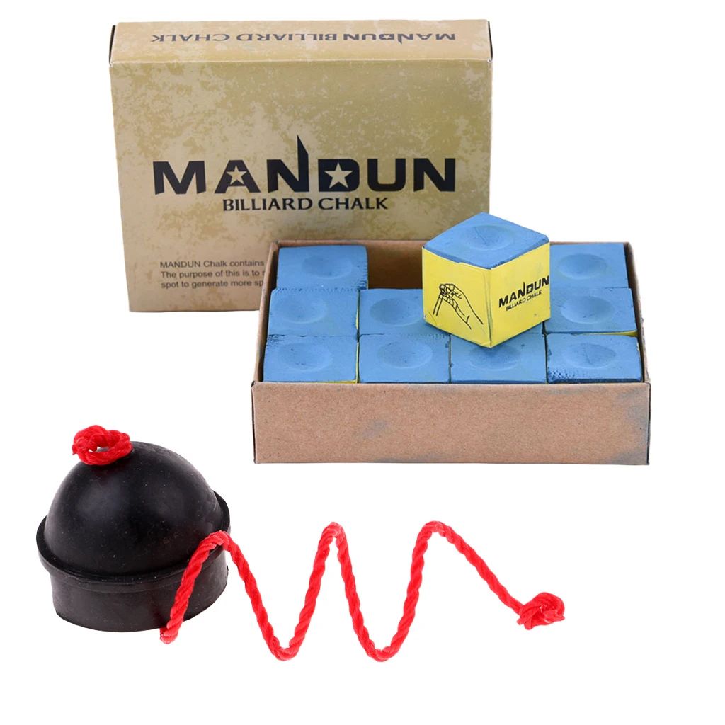 Box Of 12 Cubes Of Pool Cue Chalk Replacement With Chalk Cap Saver