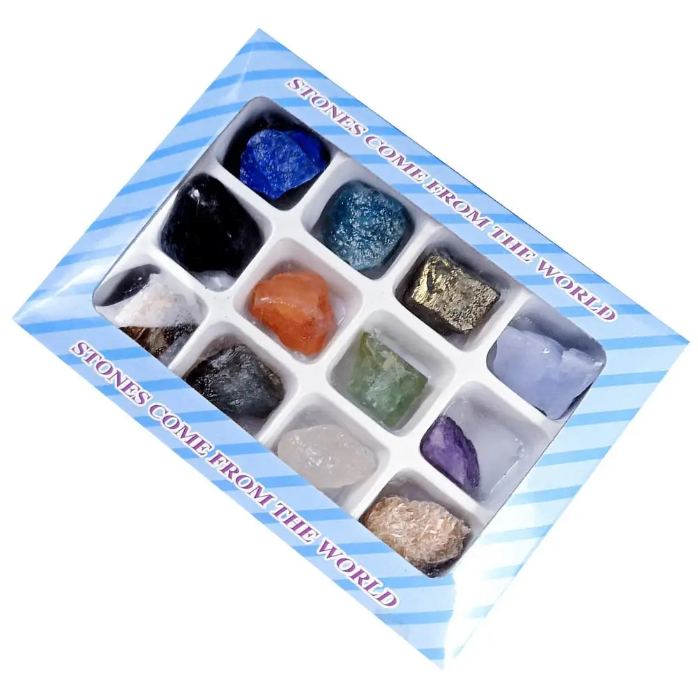 12 шт., набор образцов природной геологической руды для энтузиастов геологии