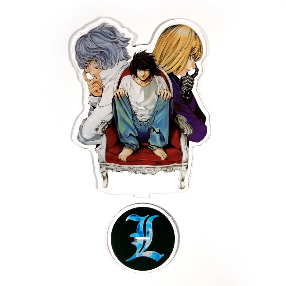 DEATH NOTE-Anime Figura Suporte para Decoração de Mesa, Yagami Light  Acrílico Suportes, MisaMisa, Mikami Teru Personagem, Placa Modelo, Sinal de  Pé