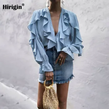

Big Butterfly Sleeves O-Neck Women Blouse 2019 Summer Fashion Solid Sweet Shirt Modis Spring New Arrival Elegant Ruffles Blusa