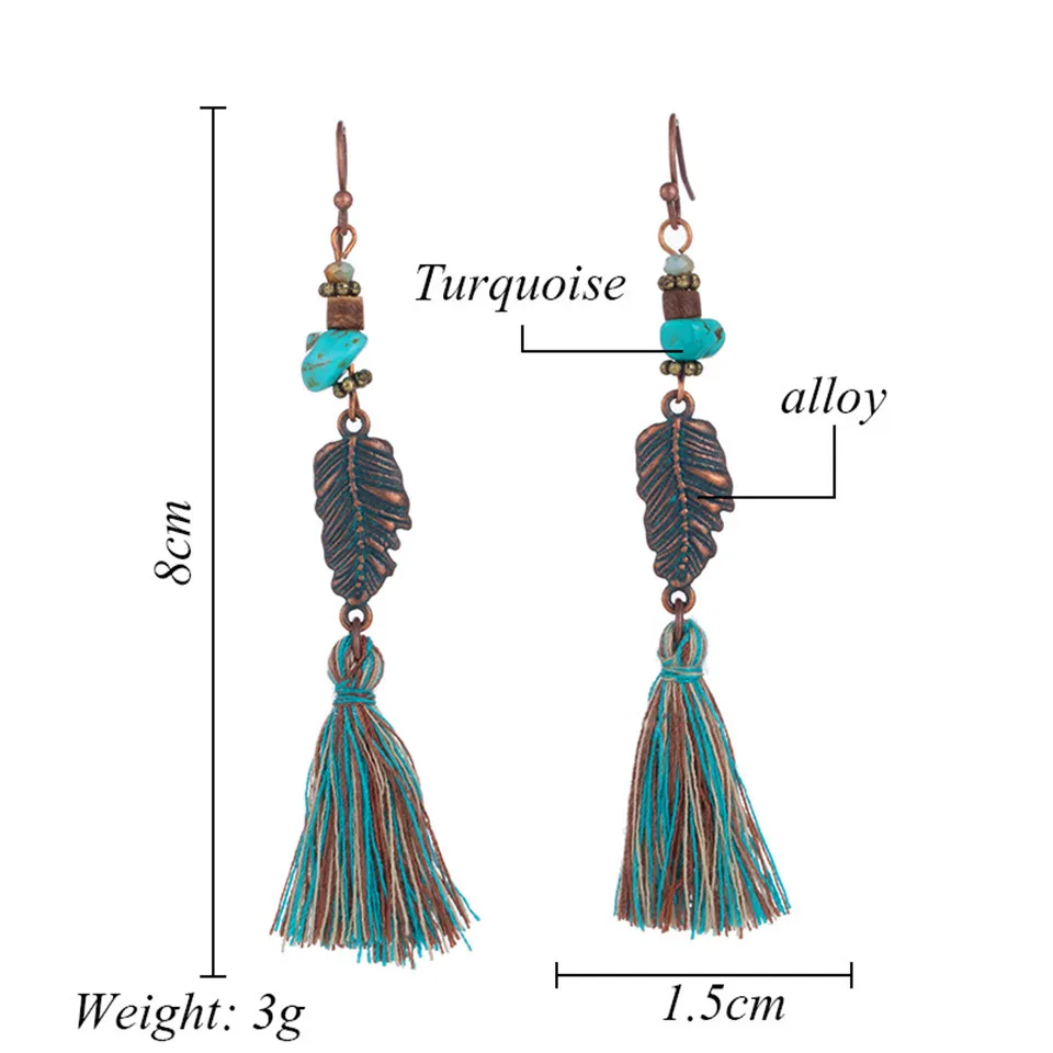 Exaggerated natural stones bead long tassel earrings 2020 New bohemian brincos bijoux Crystal dangle drop earrings women jewelry (37)