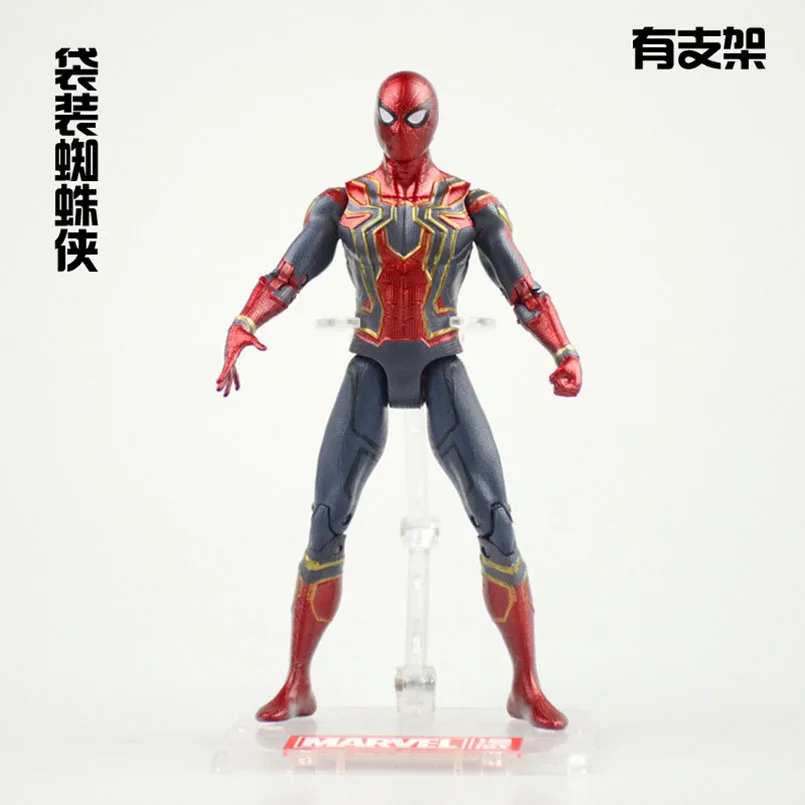 Iron spider 18 см Железный Человек-паук, Железный человек, Тор, фигурка, Капитан Америка, зимний солдат, человек-муравей, сокол, война бесконечности, фигурка, модель игрушки - Цвет: Iron spider