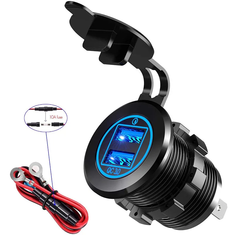 Универсальное автомобильное зарядное устройство с двумя USB-портами 36 Вт 3 0 12 В |