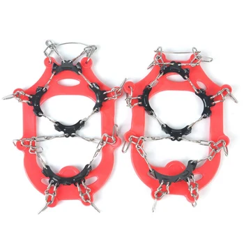 

1Pair Outdoor Climbing Antiskid Crampons Winter Walk 11 Teeth Ice Claws Gripper Hiking Snowshoes Shoe Covers