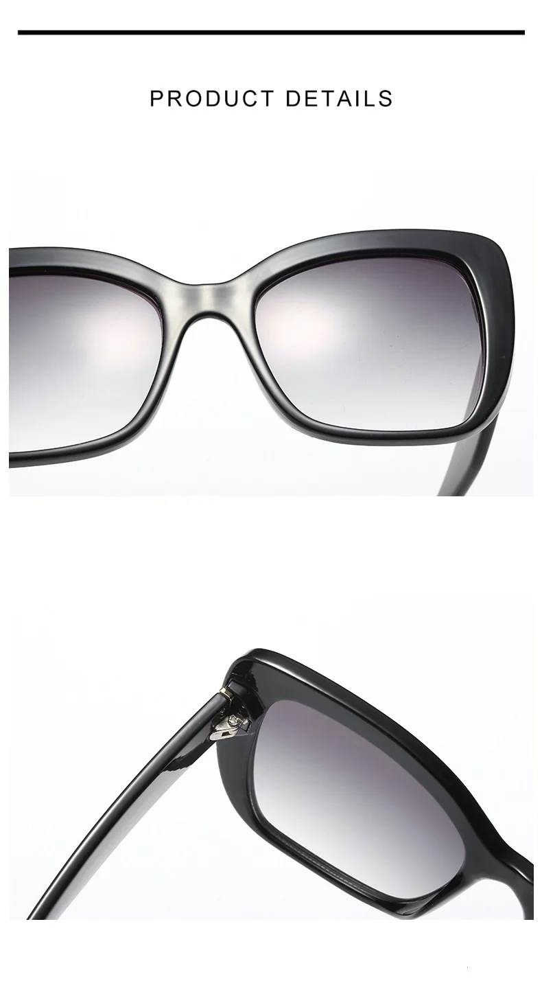 Женские трендовые Квадратные Солнцезащитные очки новые роскошные брендовые дизайнерские солнцезащитные очки «кошачий глаз» Для женщин винтажные Цветочные очки UV400