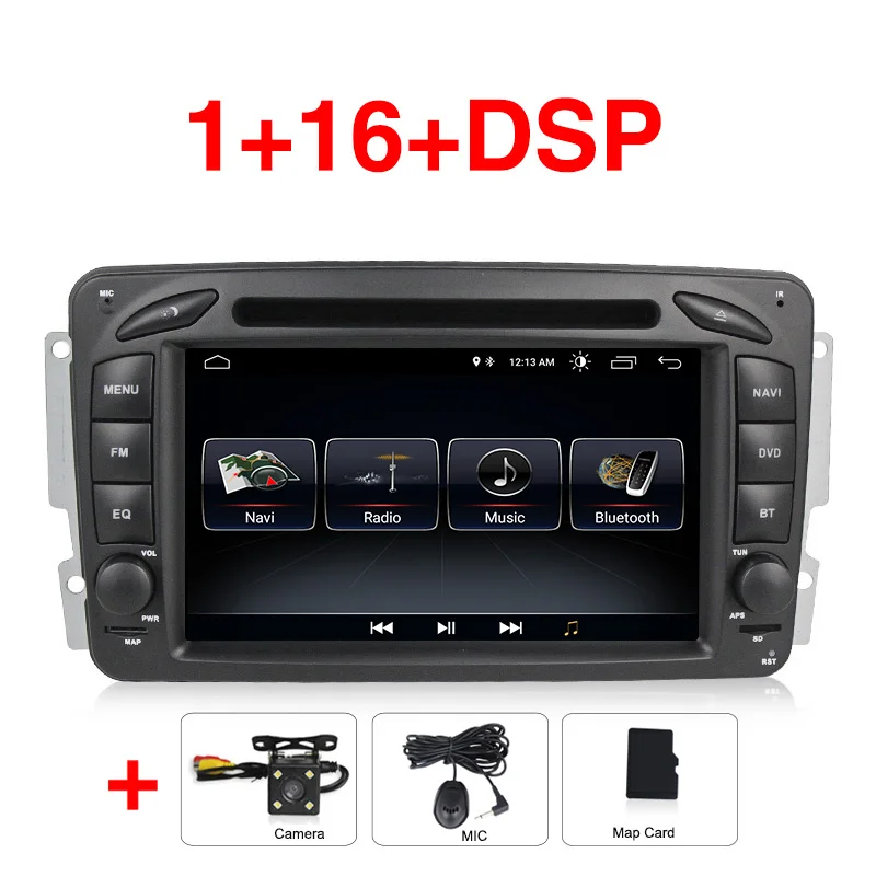 add DVR Android 9 автомобильный dvd-плеер DSP RDS для Mercedes Benz W209 W203 W168 ML W163 W463 Viano W639 Vito wifi BT gps CD - Цвет: add DVR