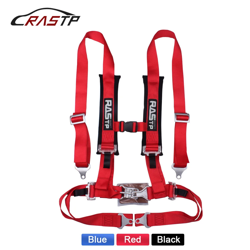 

2 Inch Universal Racing Harness Seat Belt 4 Point Fixing Mounting Quick Release Nylon Car Safety Racing Seat Belt RS-BAG036-TP