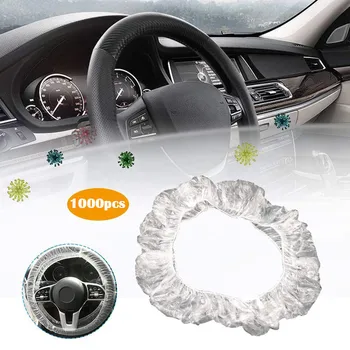 

500-1000pc Universal Clear Plastic Disposable Steering Wheel Cover for Auto Car Truck