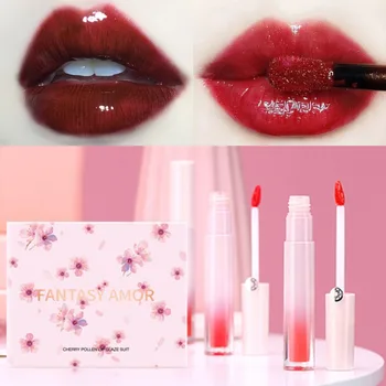 

Sexy Shimmer Lip Glaze Moisturizing Non-stick Cup Waterproof Colorfast Lip Gloss Liquid Lipstick