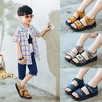 

2020 Summer Kids Casual Shoes Brand Open Toe Toddler Boys Beach Sandals Orthopedic Sport Genuine Leather Baby Boys Sandals Shoes