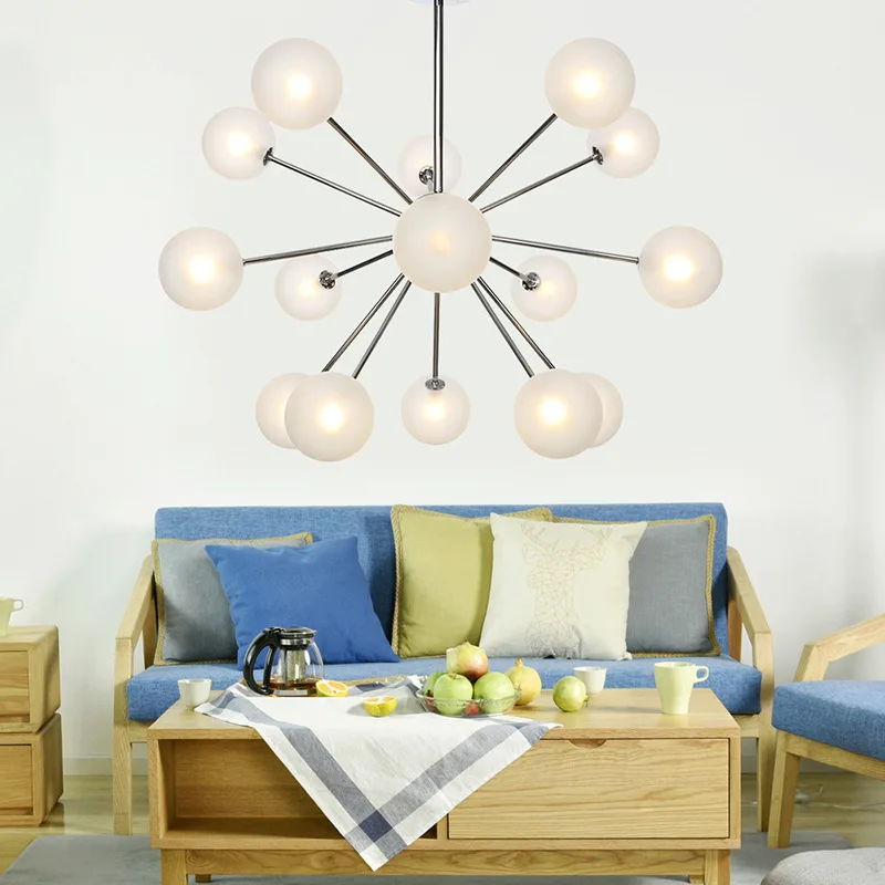 Magic Bean Pendant Lamp Iron Lamp Body Glass Pendant Light Nordic Indoor Lighting Decoration Light Fixture LED G4 Lustre 220V