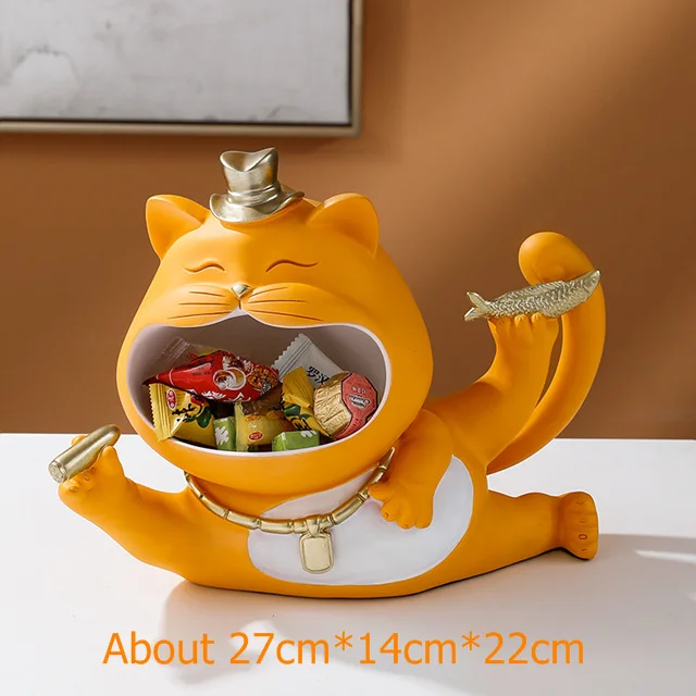 Resin Big Mouth Storage Box Home Decoration Sculpture Decoration Candy Storage Accessories
