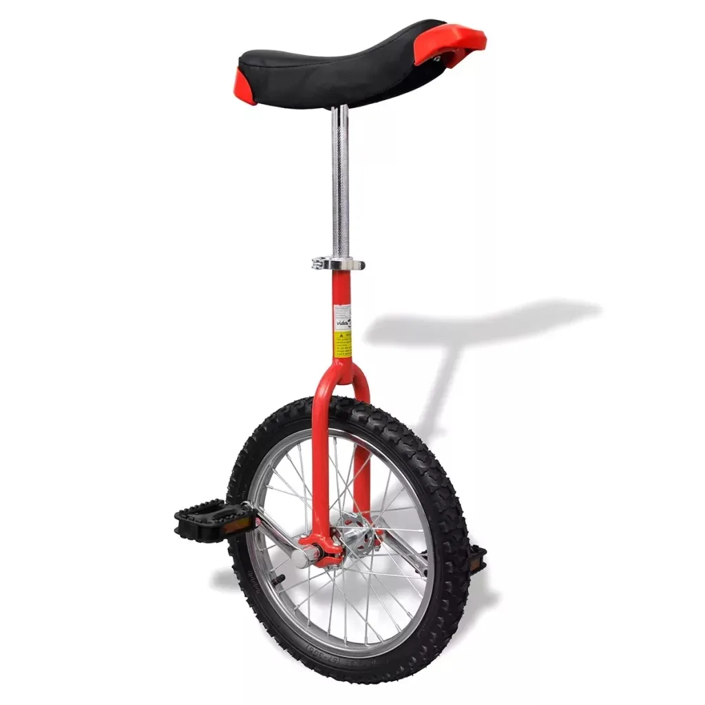 

VidaXL16 Inch Ergonomically Distinctive Unicycle Bicycle Red Adjustable Unicycle 16 Inch Wheel Unicycle With Saddle V3