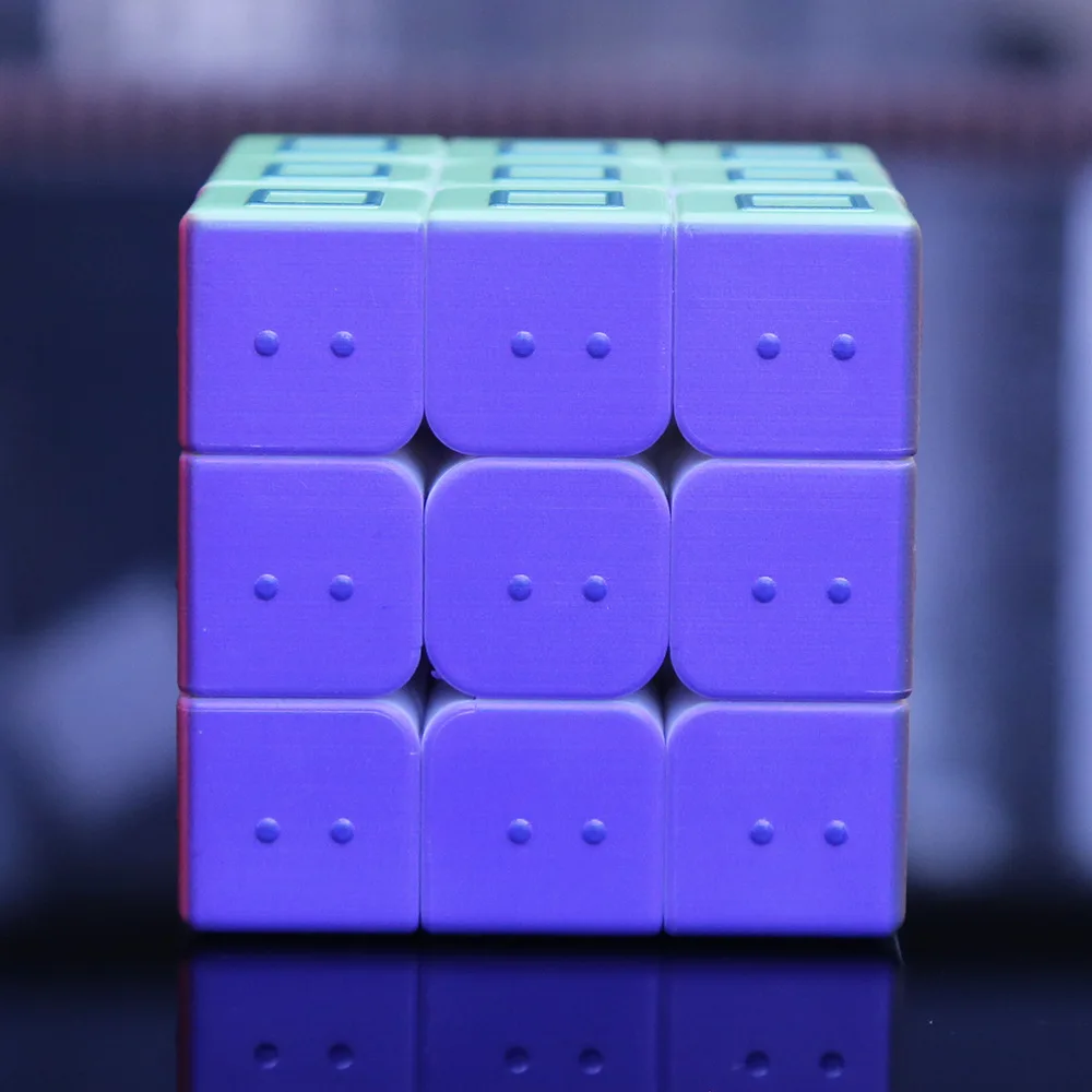[Музыка, вечерние, трехслойные кубики Рубика] рельефная Геометрия 3-Order Blind Rubik's Cube УФ печать гладкое отверстие-клейкая бумага