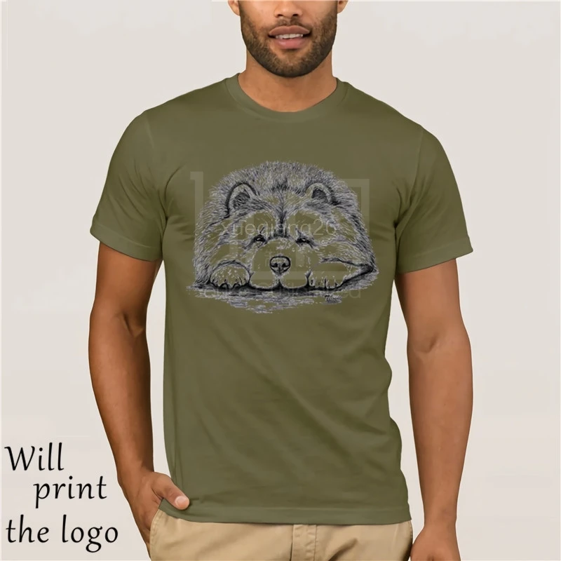 100% Cotone T Camicette Marchio di Abbigliamento Magliette e camicette Magliette Chow Chow Su Zampe Adulto T-Shirt