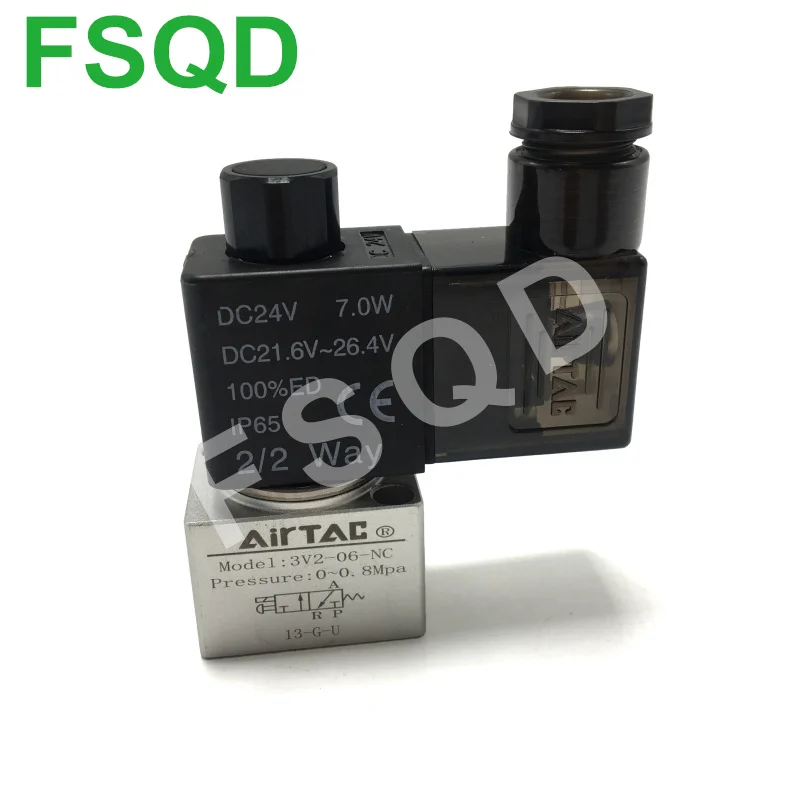 3V2 08 NC не 06 3V3 DC24V AC220V DC24 AC220 FSQD электромагнитный клапан Airtac пневматические