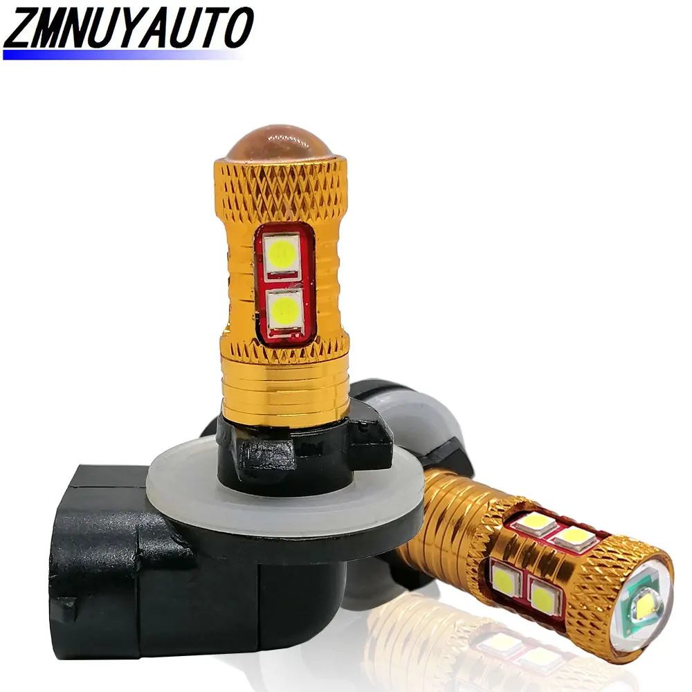 2 шт. H27 881 880 Светодиодные Автомобильные противотуманные фары DRL 9SMD 3030 супер яркие