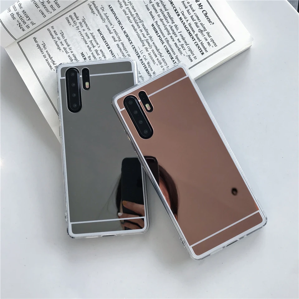 Зеркальный чехол для Huawei P30 Pro P20 P10 Lite Mate 20 Nova 3 4 TPU бампер мягкий Caso Fundas Honor 8A 8X 10 Play 9 P